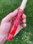 Red Space Debris Wand - One of a Kind