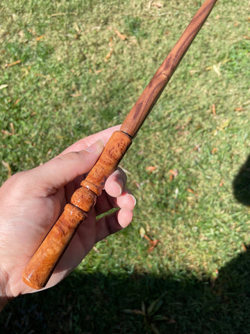 Yellow Box Burl Wand - Hyper Rare - One of a Kind